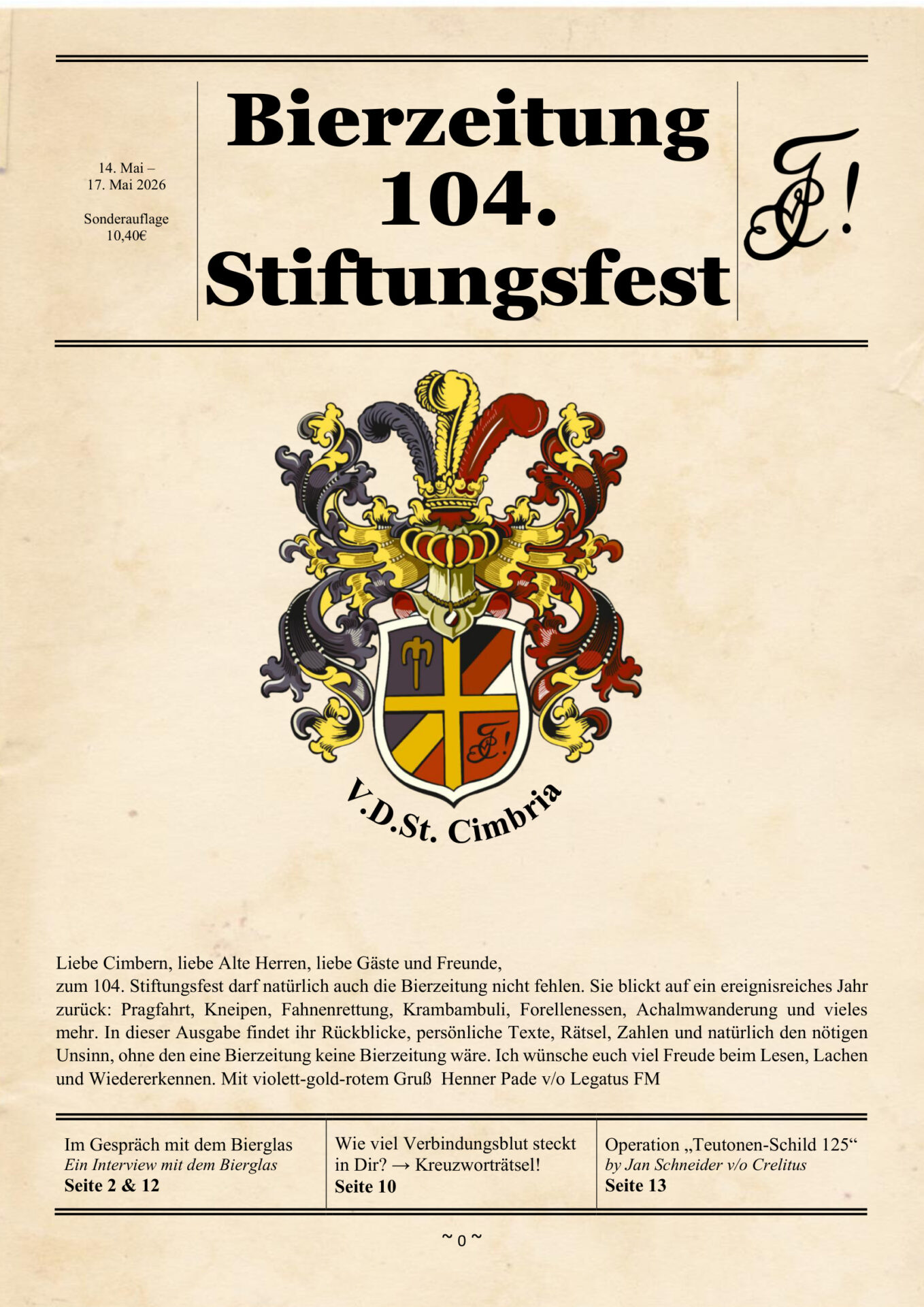 Bierzeitung Seite 1